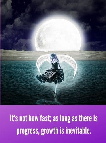 It's not how fast; as long as there is progress, growth is inevitable.